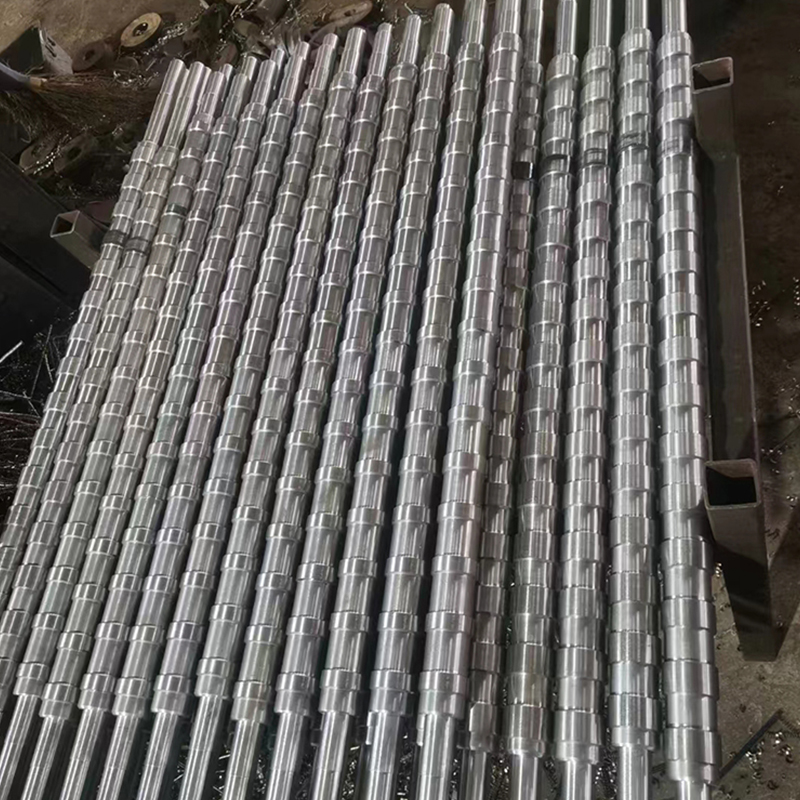 Verbreiterte Nutstahlrollen und Netzwerkmuster